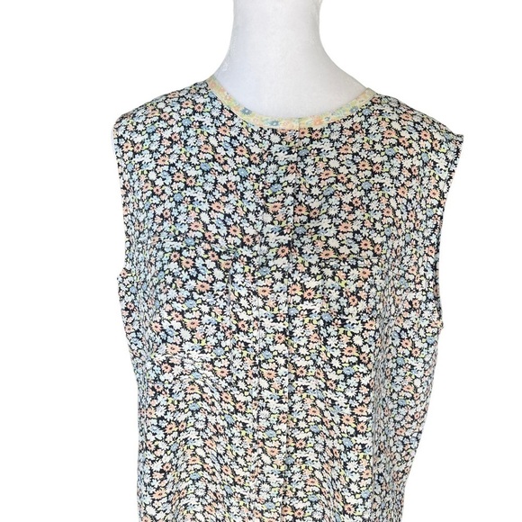 Equipment - Sleeveless Floral Button Down Silk Blouse Sz M - Picture 2 of 7